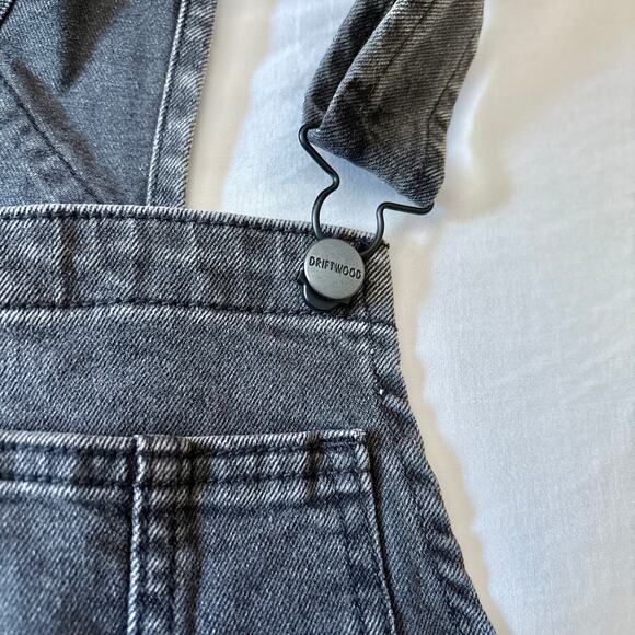 Free People Black Overalls Daisy Embroidered Shortalls XL NWT - Picture 9 of 13